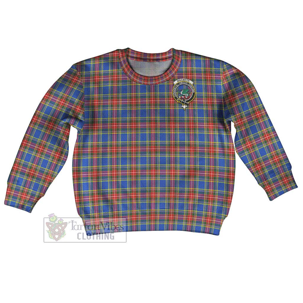 MacBeth (McBeth) Tartan Kid Ugly Sweater with Family Crest Kid - Tartan Vibes Clothing