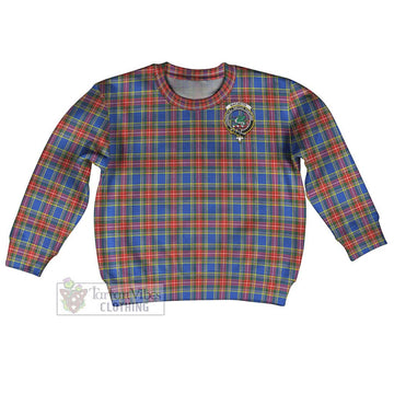 MacBeth (McBeth) Tartan Kid Ugly Sweater with Family Crest Kid - Tartan Vibes Clothing