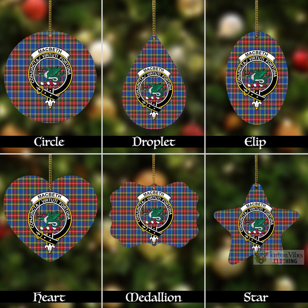 MacBeth (McBeth) Tartan Christmas Aluminium Ornament with Family Crest Aluminium - Tartan Vibes Clothing