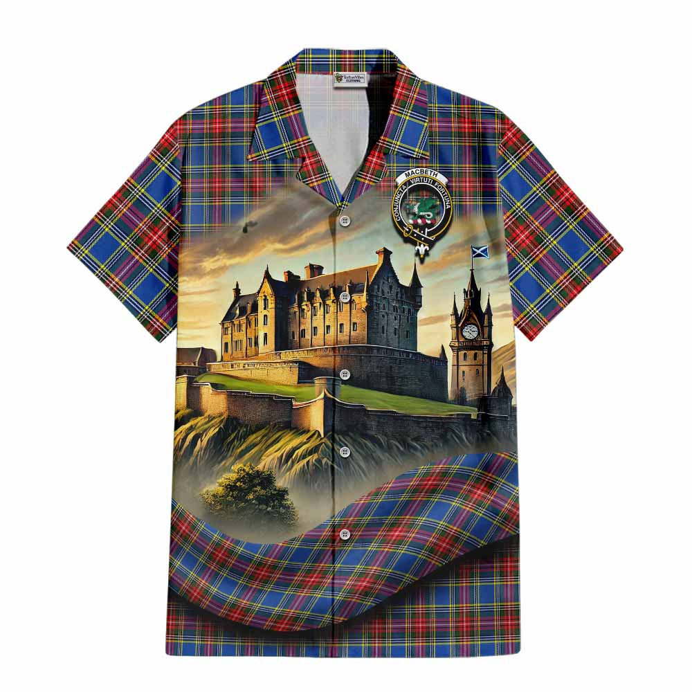 MacBeth (McBeth) Tartan Family Crest Hawaiian Shirt with Scottish Ancient Castle Style Kid - Tartan Vibes Clothing