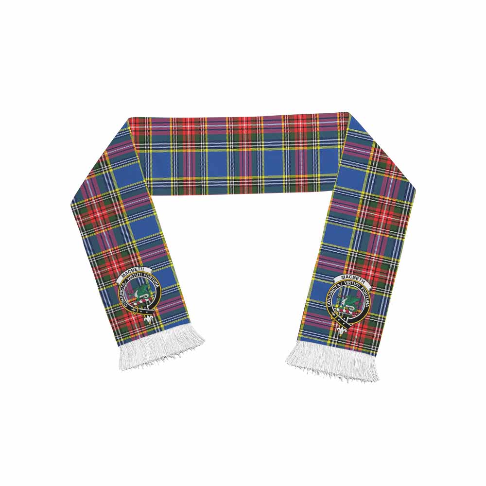 MacBeth (McBeth) Tartan Ruffneck Scarf with Family Crest One Size 67.7*6.7 inches - Tartan Vibes Clothing