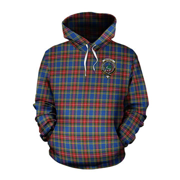 MacBeth (McBeth) Tartan Cotton Hoodie with Family Crest and Bearded Skull Holding Bottles of Whiskey Pullover Hoodie XS - Tartan Vibes Clothing