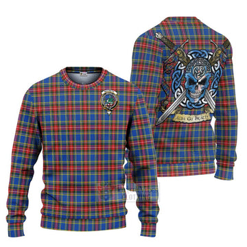 MacBeth (McBeth) Tartan Ugly Sweater with Family Crest Celtic Skull Style Unisex - Tartan Vibes Clothing