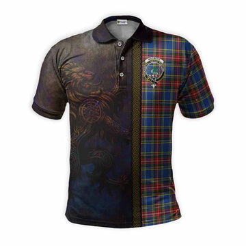 MacBeth (McBeth) Tartan Family Crest Polo Shirt Alba Gu Brath Be Brave Lion Ancient Style