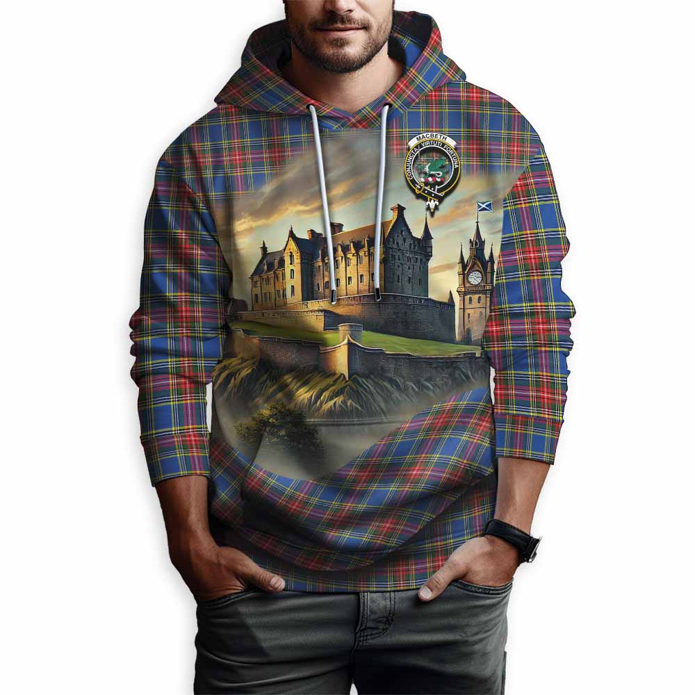 MacBeth (McBeth) Tartan Family Crest Hoodie with Scottish Ancient Castle Style Pullover Hoodie - Tartan Vibes Clothing