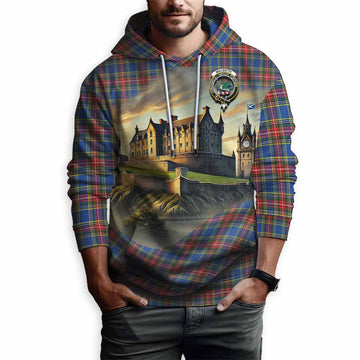 MacBeth (McBeth) Tartan Family Crest Hoodie with Scottish Ancient Castle Style Pullover Hoodie - Tartan Vibes Clothing