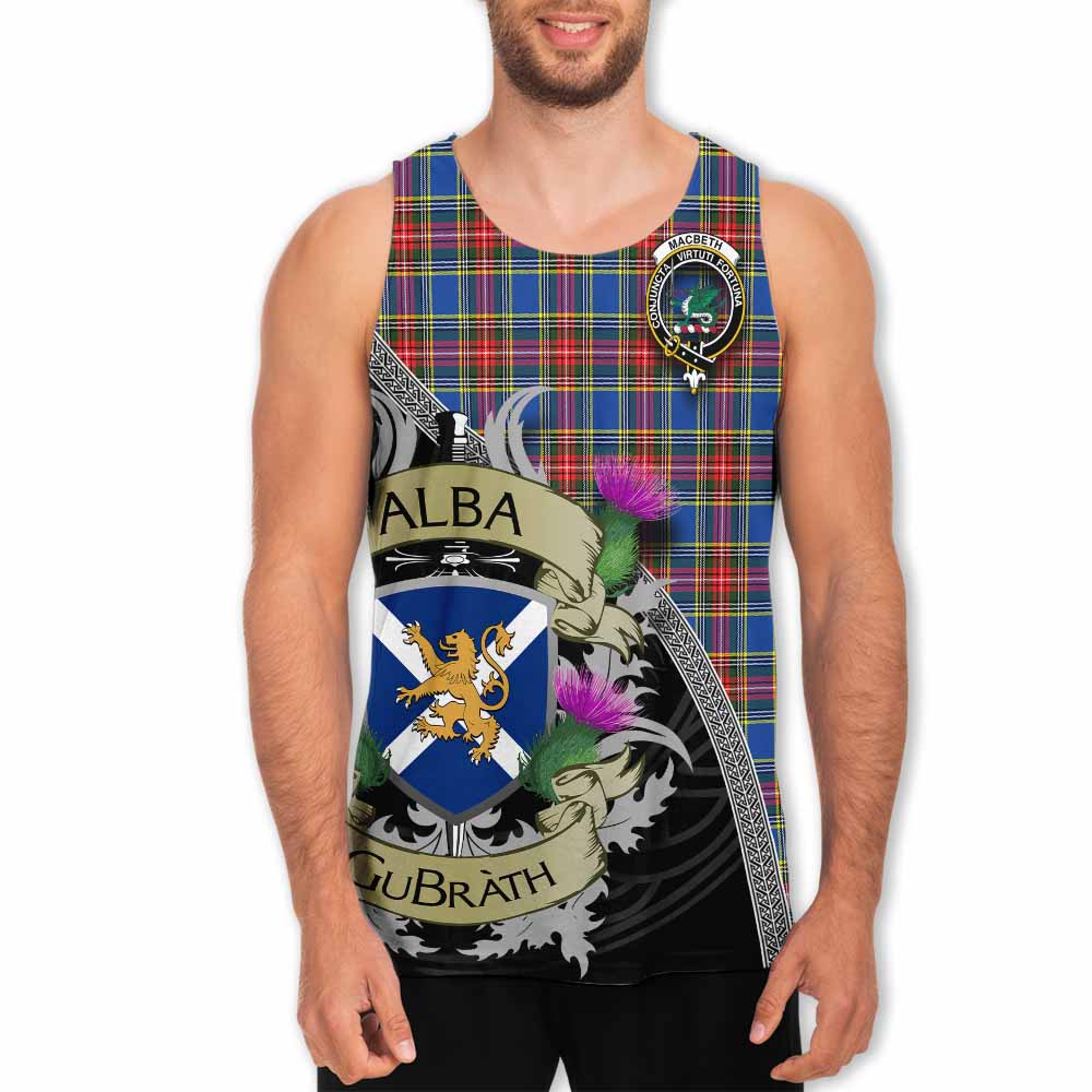 MacBeth (McBeth) Tartan Family Crest Men's Tank Top Lion Rampant Royal Thistle Shield Celtic Inspired Men - Tartan Vibes Clothing