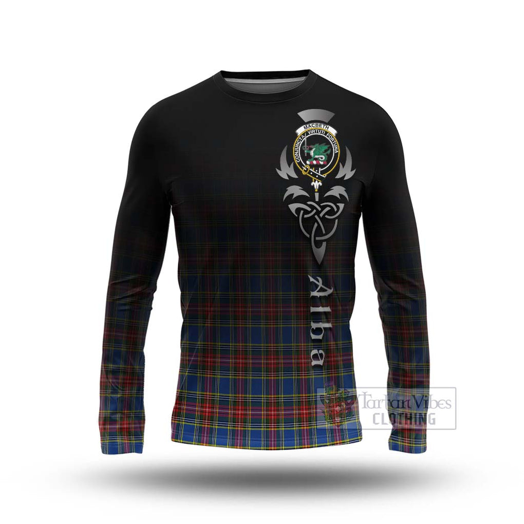 MacBeth (McBeth) Tartan Long Sleeve T-Shirt Featuring Alba Gu Brath Family Crest Celtic Inspired Unisex - Tartan Vibes Clothing