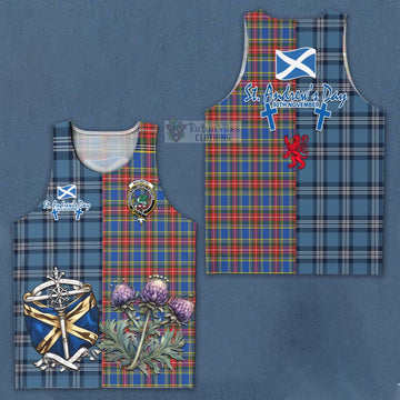 MacBeth (McBeth) Tartan Men's Tank Top Happy St. Andrew's Day Half Tartan Style