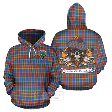 MacBeth (McBeth) Tartan Hoodie with Family Crest and Bearded Skull Holding Bottles of Whiskey Zip Hoodie - Tartan Vibes Clothing