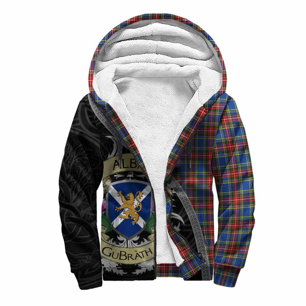 MacBeth (McBeth) Tartan Family Crest Sherpa Hoodie Lion Rampant Royal Thistle Shield Celtic Inspired Unisex S - Tartan Vibes Clothing