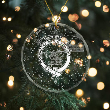 MacBeth (McBeth) Clan Crest Christmas Glass Ornament