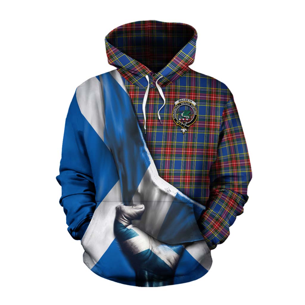 MacBeth (McBeth) Tartan Cotton Hoodie with Family Crest Scotland Patriotic Style Pullover Hoodie XS - Tartan Vibes Clothing