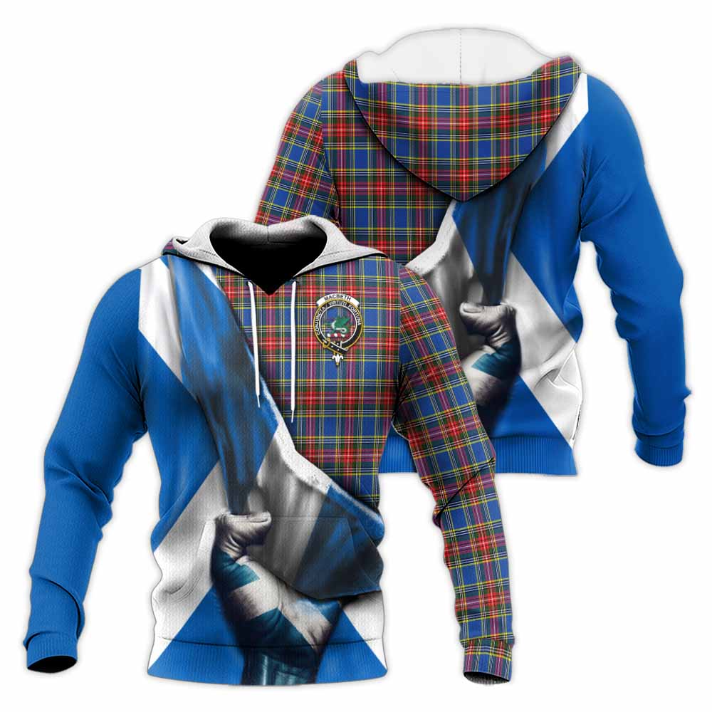 MacBeth (McBeth) Tartan Knitted Hoodie with Family Crest Scotland Patriotic Style Unisex Knitted Pullover Hoodie - Tartan Vibes Clothing