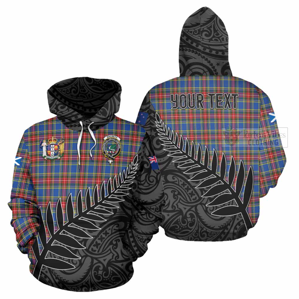 MacBeth (McBeth) Crest Tartan Hoodie with New Zealand Silver Fern Half Style Zip Hoodie - Tartan Vibes Clothing