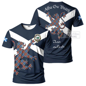 MacBeth (McBeth) Tartan Lion Rampant T-Shirt Proudly Display Your Heritage with Alba Gu Brath and Clan Name Kid's Shirt - Tartan Vibes Clothing