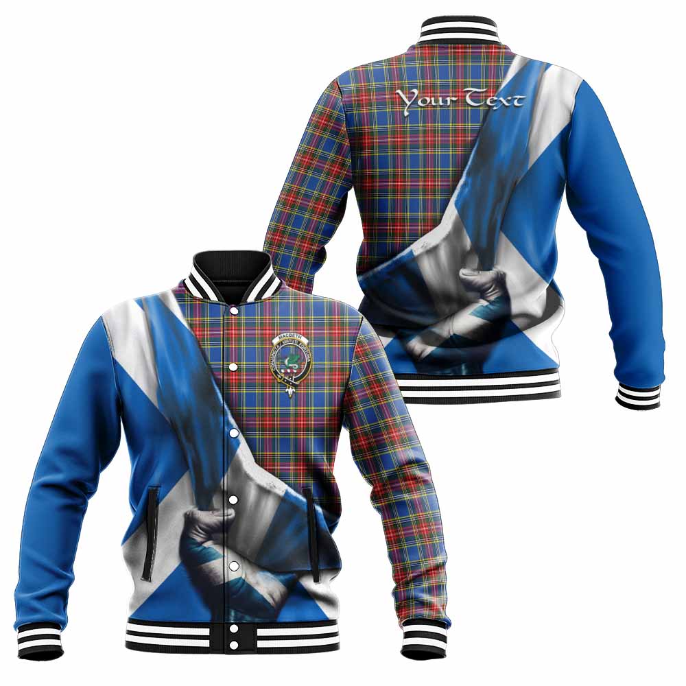 MacBeth (McBeth) Tartan Baseball Jacket with Family Crest Scotland Patriotic Style Unisex - Tartan Vibes Clothing