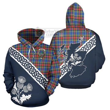 MacBeth (McBeth) Tartan Hoodie Featuring Thistle and Scotland Map Zip Hoodie - Tartan Vibes Clothing