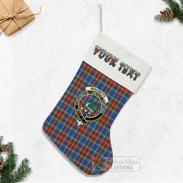MacBeth (McBeth) Tartan Family Crest Christmas Stocking with Personalized Text - Tartan Vibes Clothing