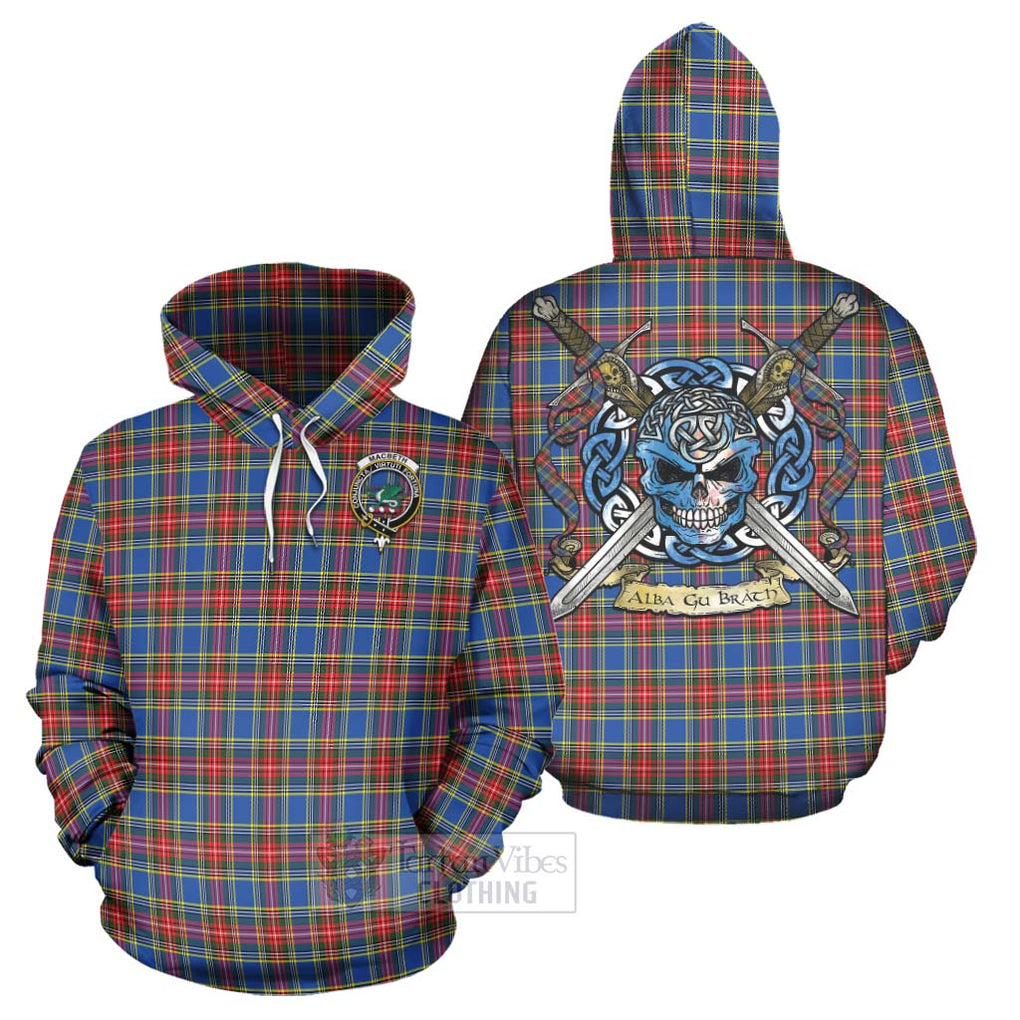 MacBeth (McBeth) Tartan Hoodie with Family Crest Celtic Skull Style Zip Hoodie - Tartan Vibes Clothing