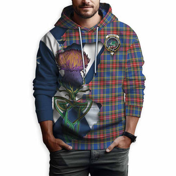 Tartan Vibes Clothing MacBeth (McBeth) Tartan Family Crest Hoodie Scottish Thistle Celtic Inspired