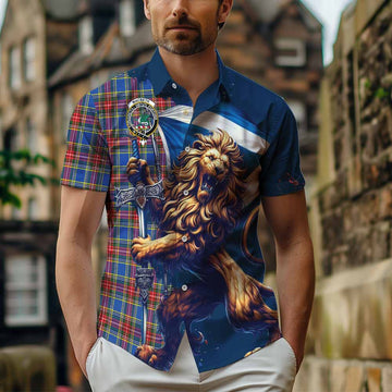 MacBeth (McBeth) Tartan Family Crest Hawaiian Shirt with Scottish Majestic Lion Kid - Tartan Vibes Clothing