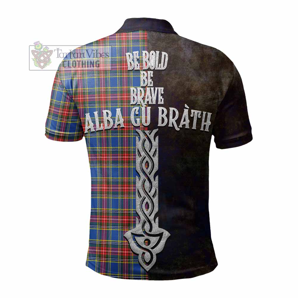 Tartan Vibes Clothing MacBeth (McBeth) Tartan Family Crest Polo Shirt Alba Gu Brath Be Brave Lion Ancient Style