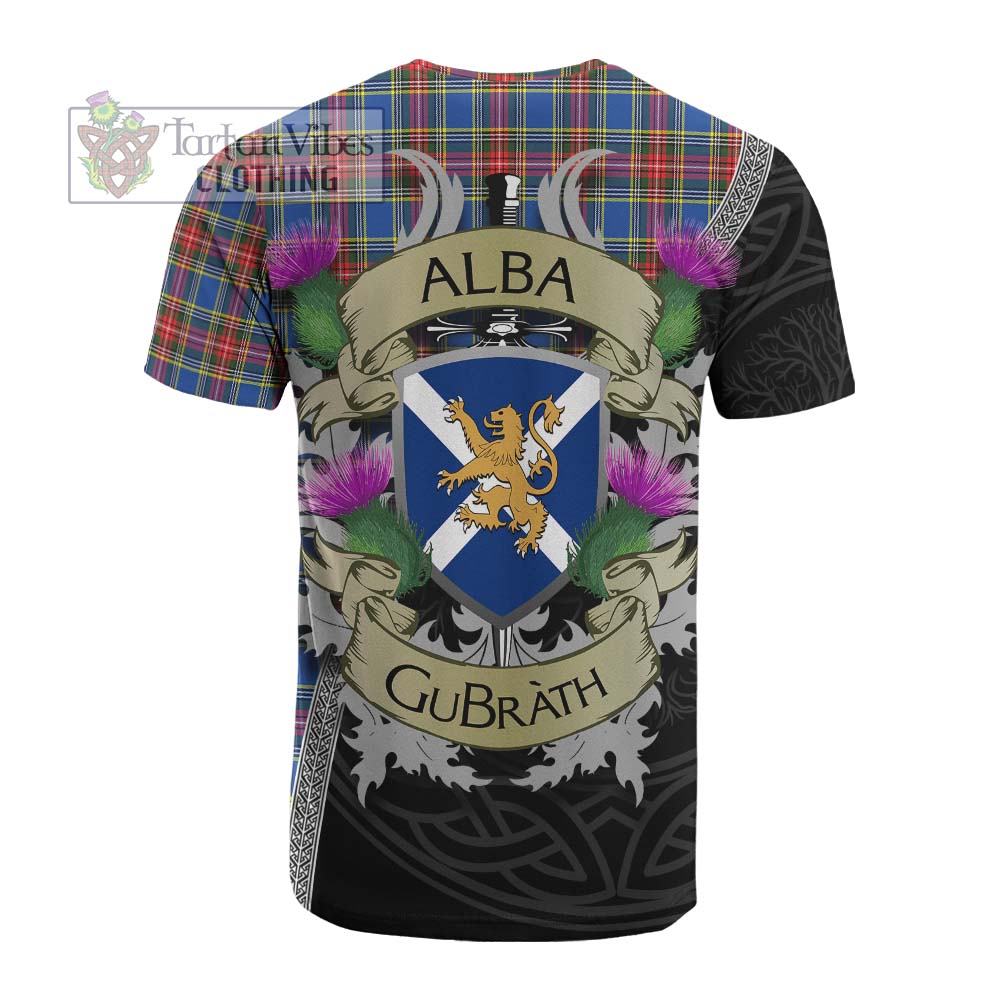 MacBeth (McBeth) Tartan Family Crest Cotton T-shirt Lion Rampant Royal Thistle Shield Celtic Inspired - Tartan Vibes Clothing