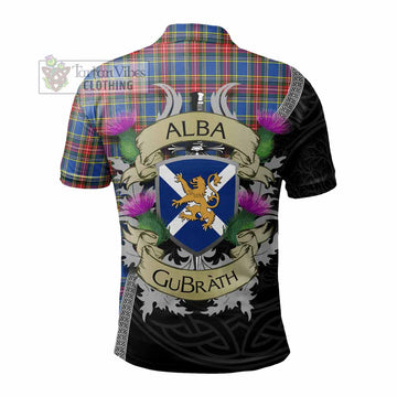 Tartan Vibes Clothing MacBeth (McBeth) Tartan Family Crest Polo Shirt Lion Rampant Royal Thistle Shield Celtic Inspired