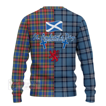MacBeth (McBeth) Tartan Knitted Sweater Happy St. Andrew's Day Half Tartan Style - Tartan Vibes Clothing