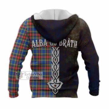 MacBeth (McBeth) Tartan Family Crest Knitted Hoodie Alba Gu Brath Be Brave Lion Ancient Style