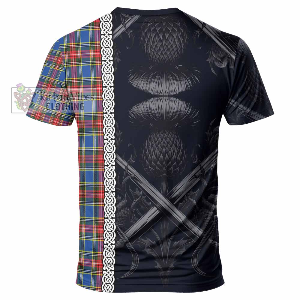 MacBeth (McBeth) Tartan T-Shirt with Family Crest Cross Sword Thistle Celtic Vibes - Tartan Vibes Clothing