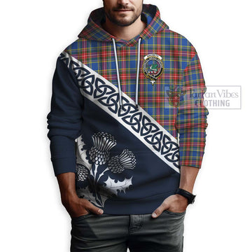 MacBeth (McBeth) Tartan Hoodie Featuring Thistle and Scotland Map - Tartan Vibes Clothing