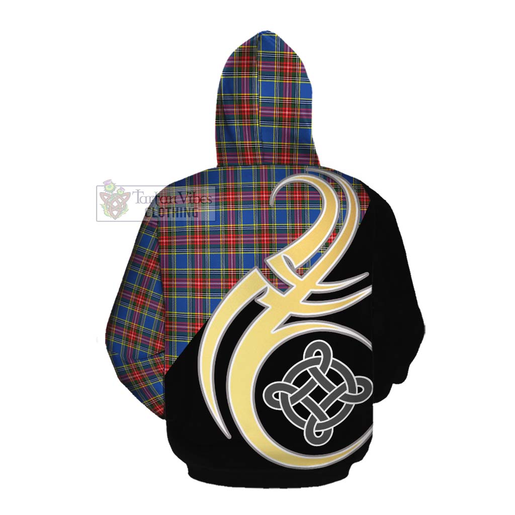 MacBeth (McBeth) Tartan Cotton Hoodie with Family Crest and Celtic Symbol Style Pullover Hoodie - Tartan Vibes Clothing