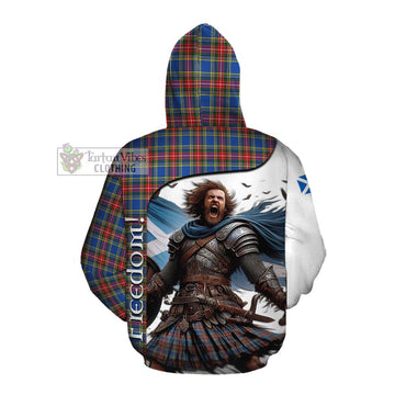 Tartan Vibes Clothing MacBeth (McBeth) Crest Tartan Cotton Hoodie Inspired by the Freedom of Scottish Warrior