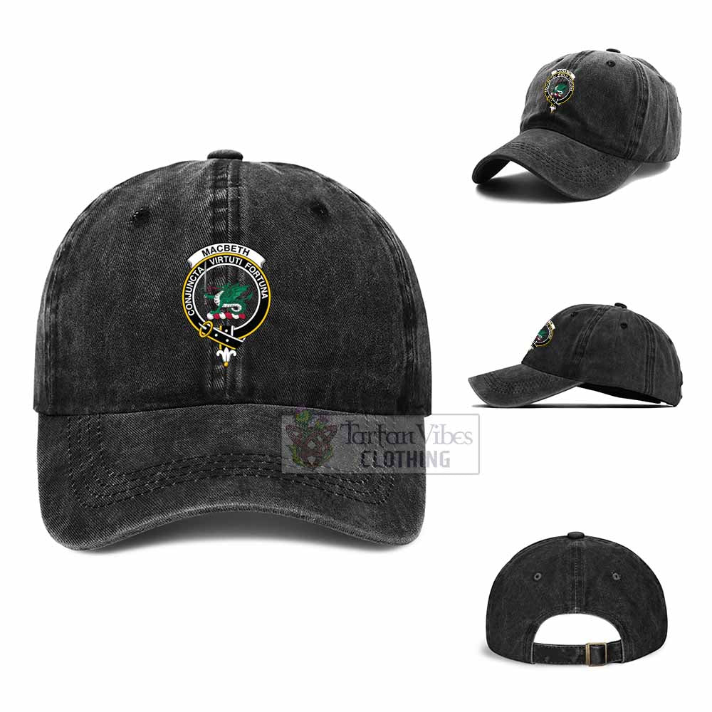 Tartan Vibes Clothing MacBeth (McBeth) Clan Crest Denim Classic Cap