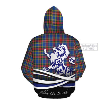 MacBeth (McBeth) Tartan Cotton Hoodie with Alba Gu Brath Regal Lion Emblem Pullover Hoodie - Tartan Vibes Clothing
