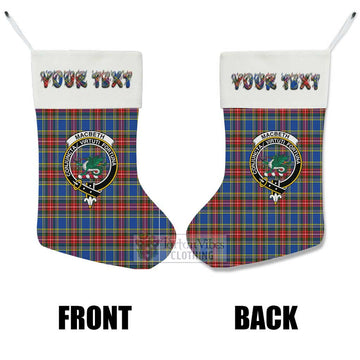 MacBeth (McBeth) Tartan Family Crest Christmas Stocking with Personalized Text - Tartan Vibes Clothing