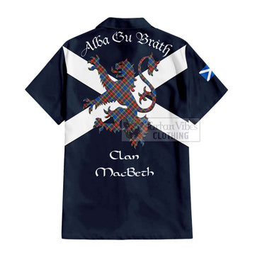 MacBeth (McBeth) Tartan Lion Rampant Hawaiian Shirt Proudly Display Your Heritage with Alba Gu Brath and Clan Name - Tartan Vibes Clothing