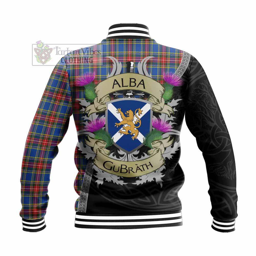 MacBeth (McBeth) Tartan Family Crest Baseball Jacket Lion Rampant Royal Thistle Shield Celtic Inspired - Tartan Vibes Clothing