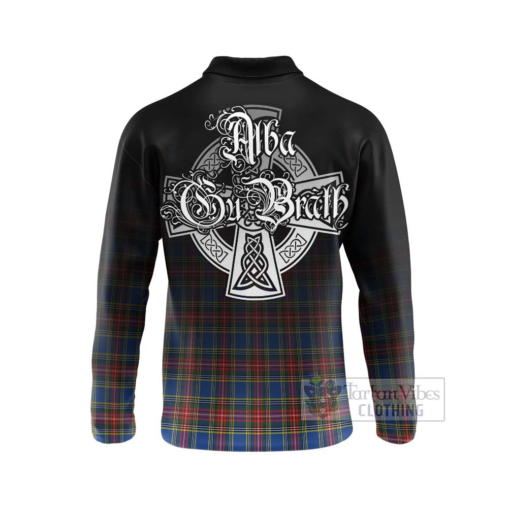 MacBeth (McBeth) Tartan Long Sleeve Polo Shirt Featuring Alba Gu Brath Family Crest Celtic Inspired - Tartan Vibes Clothing