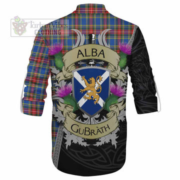 MacBeth (McBeth) Tartan Family Crest Ghillie Kilt Shirt Lion Rampant Royal Thistle Shield Celtic Inspired - Tartan Vibes Clothing