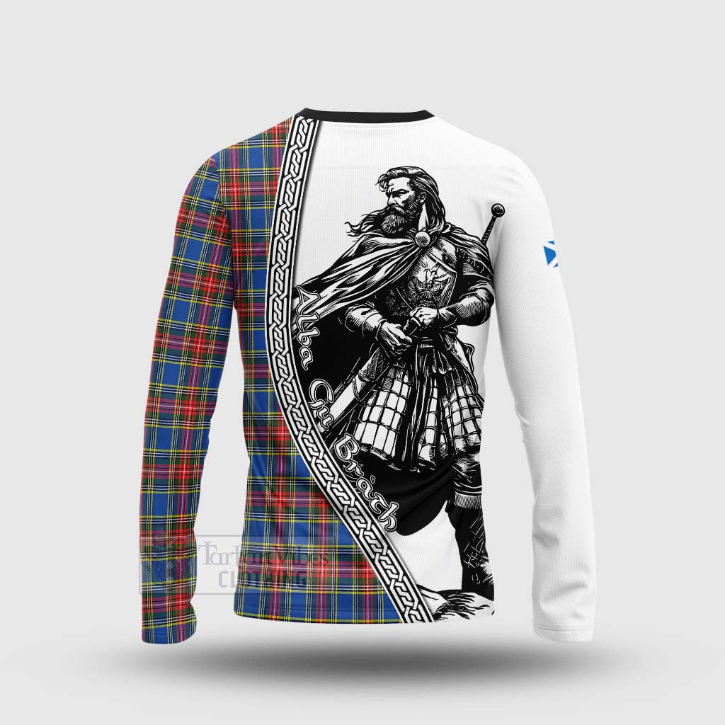 MacBeth (McBeth) Tartan Clan Crest Long Sleeve T-Shirt with Highlander Warrior Celtic Style - Tartan Vibes Clothing