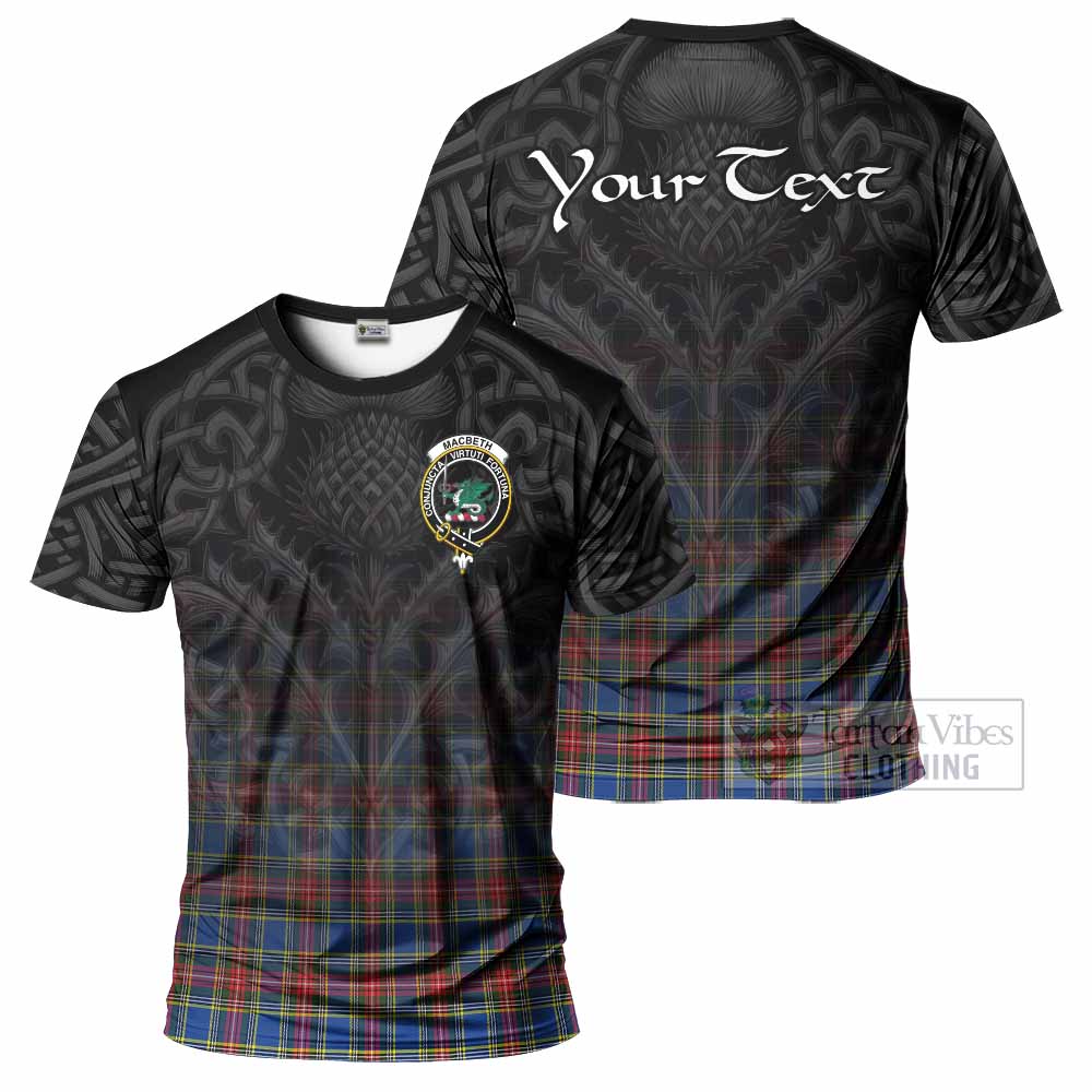 MacBeth (McBeth) Tartan T-Shirt with Family Crest Celtic Thistle Vibes - Tartan Vibes Clothing