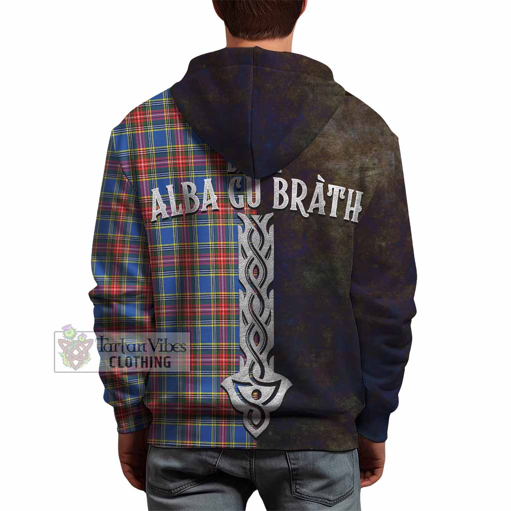 Tartan Vibes Clothing MacBeth (McBeth) Tartan Family Crest Hoodie Alba Gu Brath Be Brave Lion Ancient Style