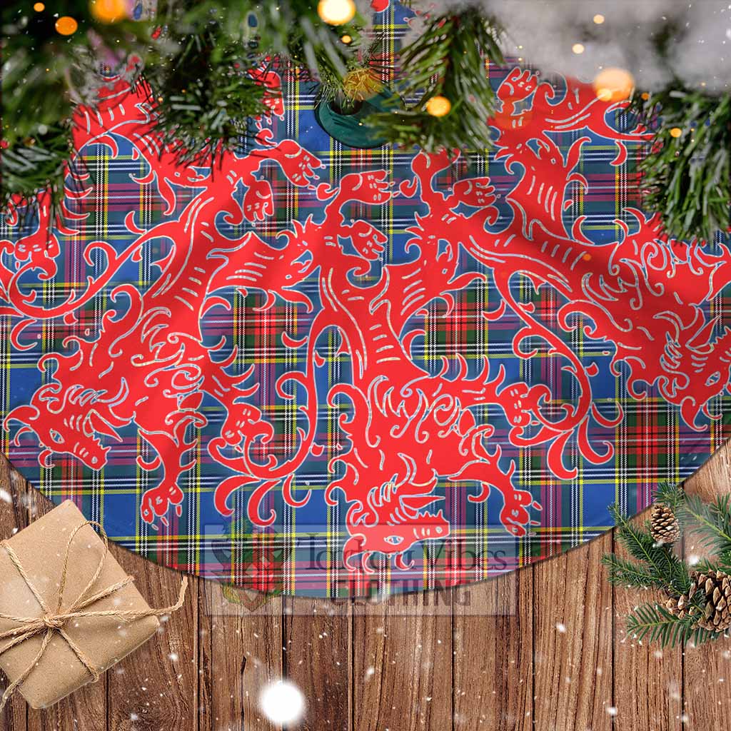 MacBeth (McBeth) Tartan Christmas Tree Skirt Lion Rampant Style - Tartan Vibes Clothing
