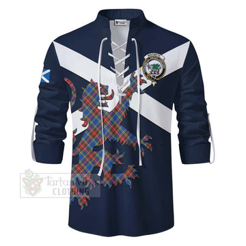 MacBeth (McBeth) Tartan Lion Rampant Ghillie Kilt Shirt Proudly Display Your Heritage with Alba Gu Brath and Clan Name - Tartan Vibes Clothing