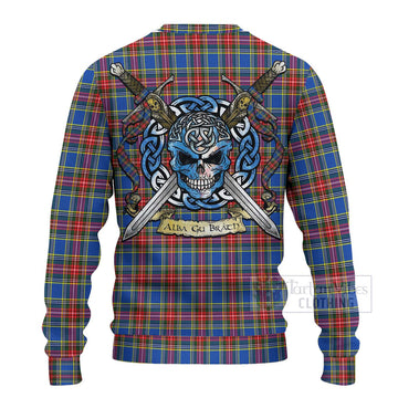 MacBeth (McBeth) Tartan Ugly Sweater with Family Crest Celtic Skull Style - Tartan Vibes Clothing