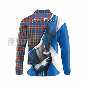 MacBeth (McBeth) Tartan Long Sleeve Polo Shirt with Family Crest Scotland Patriotic Style - Tartan Vibes Clothing