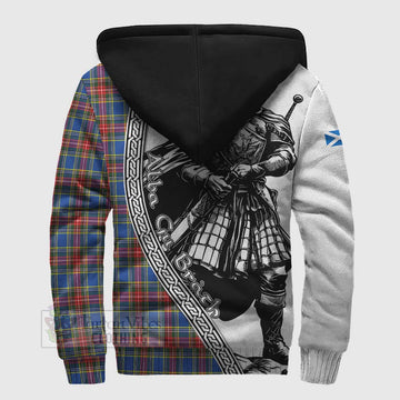 MacBeth (McBeth) Tartan Clan Crest Sherpa Hoodie with Highlander Warrior Celtic Style - Tartan Vibes Clothing